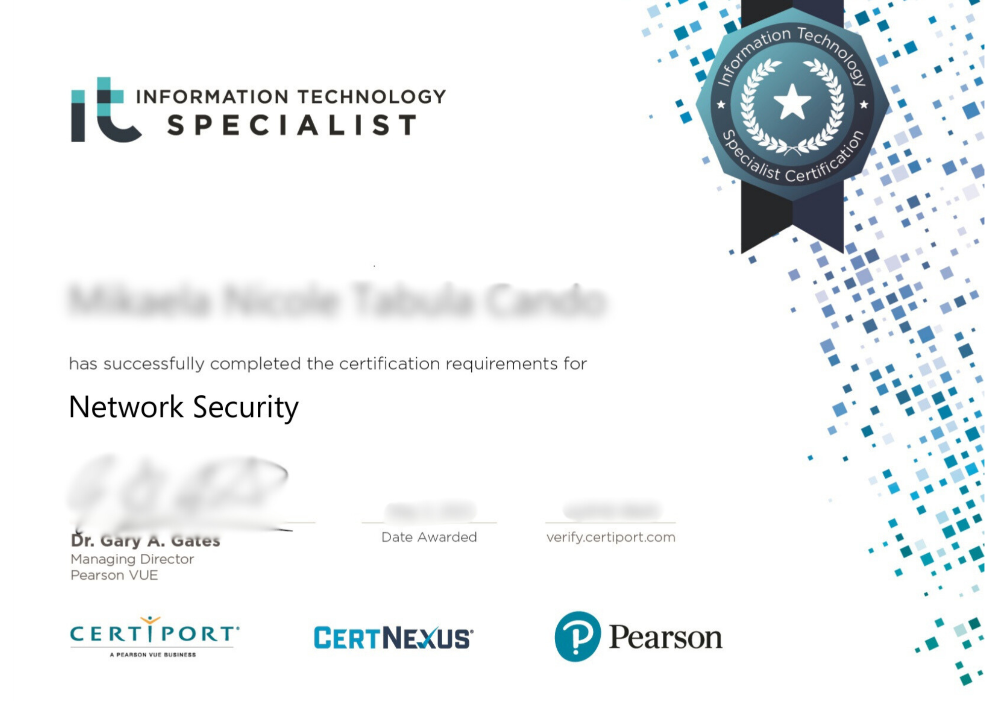 Certification Example
